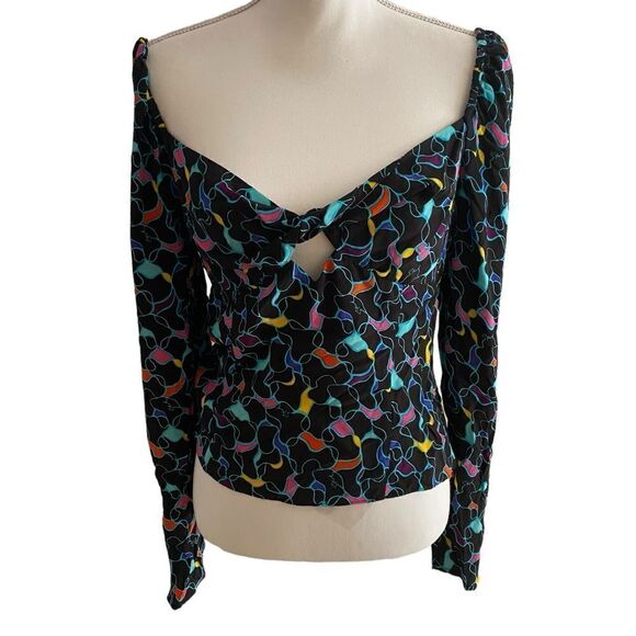 STAUD Long Sleeve Josephine Top Size 10 - Picture 4 of 7